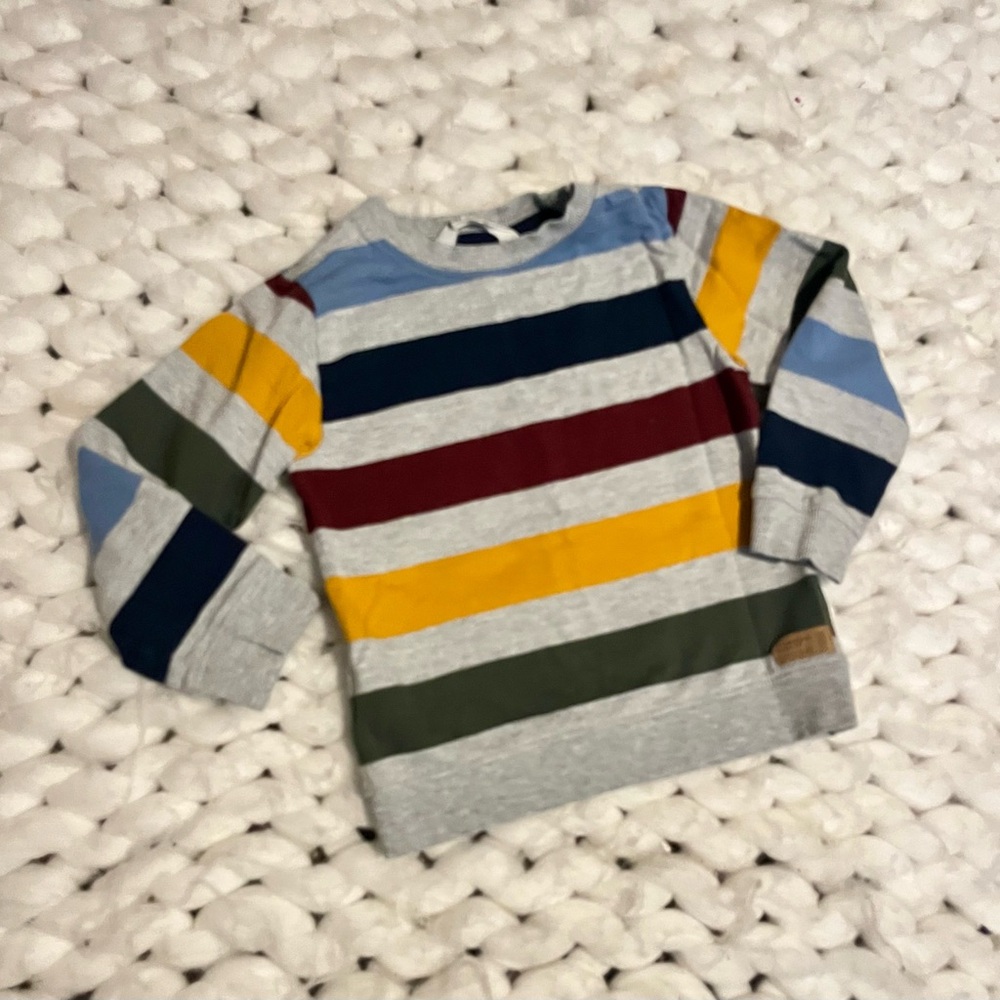 H&M Kids Striped Sweater - Gray, Yellow, Blue, Green, Red